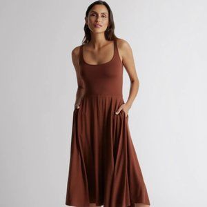 Quince Tencel Jersey Fit & Flare Dress